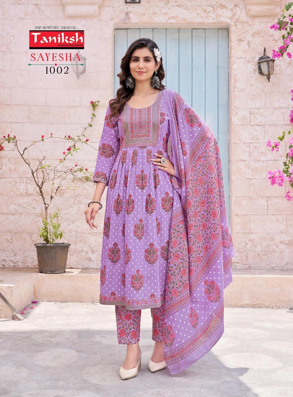 Taniksh Sayesha Vol-1 - Nyra Cut  Kurti Pant With Dupatta